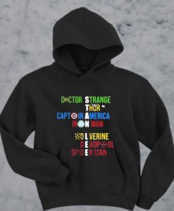 Doctor strange Thor Captain America Iron Man Wolverine Deadpool SpiderMan hoodie