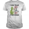 Grinch i will drink here or there i Dr Pepper every where t shirt