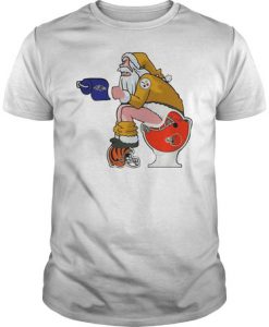 Santa claus christmas toilet t shirt