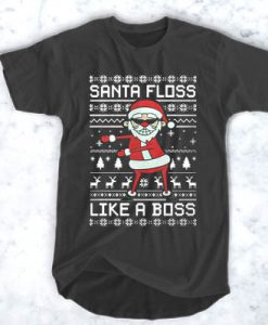 Santa floss like a boss t shirt