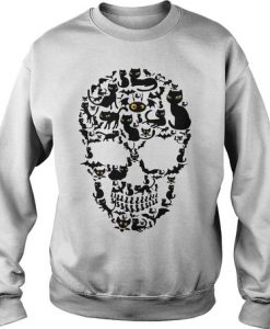 Skull Cat Halloween sweatshirt