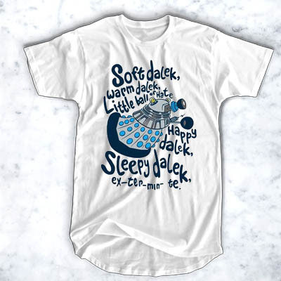 Soft dalek warm dalek little ball of hate happy dalek t shirt