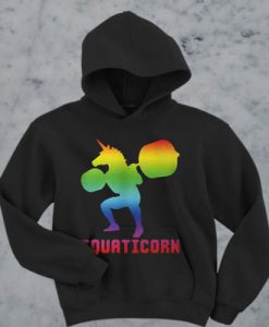 Squaticorn leg day squat unicorn hoodie