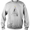 Staves note music christmas tree cat sweatshirt