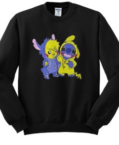 Baby Pikachu and baby Stitch sweatshirt