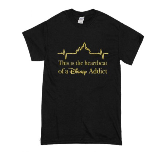 Disney addict heartbeat t shirt