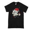 Dog Footprint Santa Hat t shirt