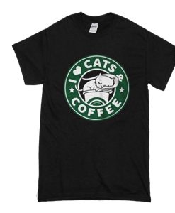 i love cats coffee t shirt