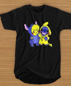 Pokemon and Stitch t shirt