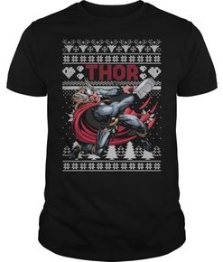 Thor Marvel ugly christmas t shirt