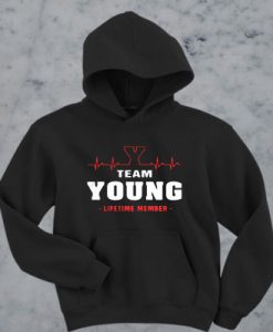 Team young lifetime member hoodie