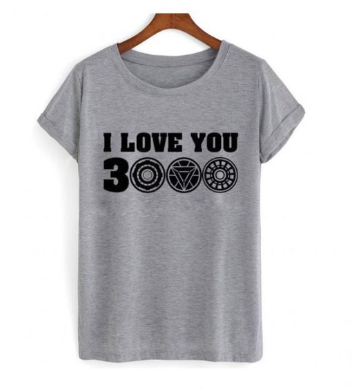 I Love You 3000 Graphic Grey t shirt