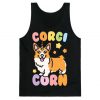 CorgiCorn Unciorn Corgi White Print tank top