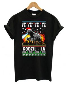 Fa La La La Godzilla ugly Christmas t shirt