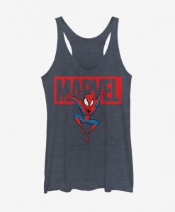 Marvel Spider-Man Brick Spidey Girls tank top