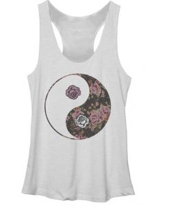 Yin Yang Roses tank top