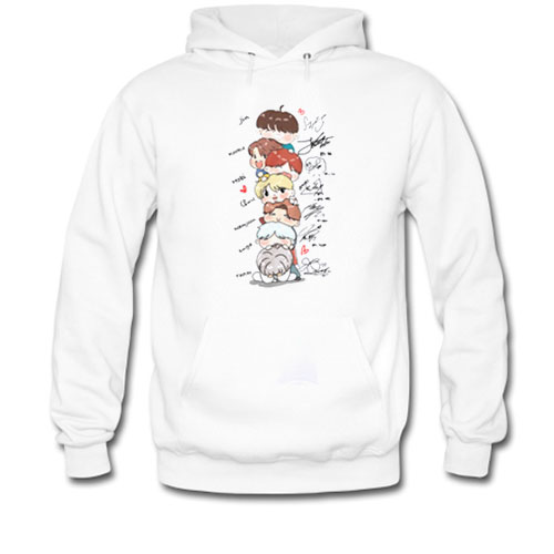 BTS Chibi Signatures hoodie