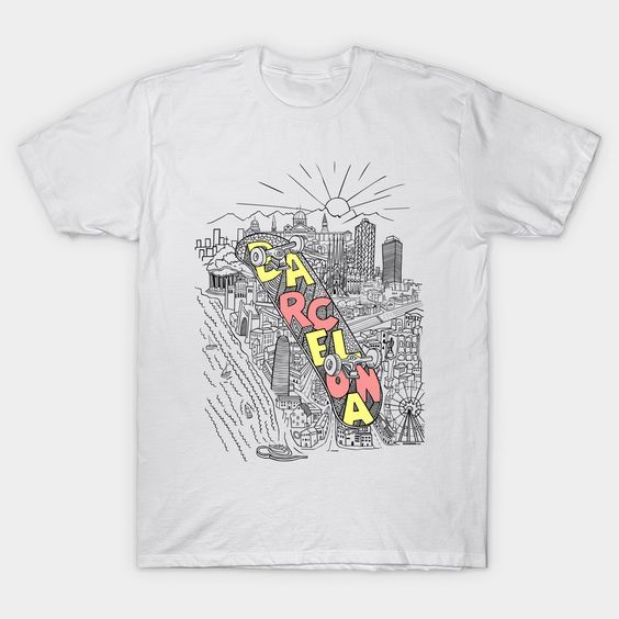 Barcelona Skateboard sketch Classic t shirt