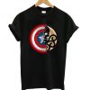 Captain America Harajuku Spider Skull t shirt