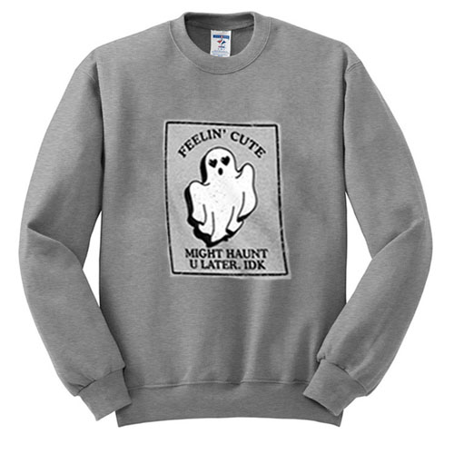 Feelin' Cute Might Haunt U Later IDK sweatshirt