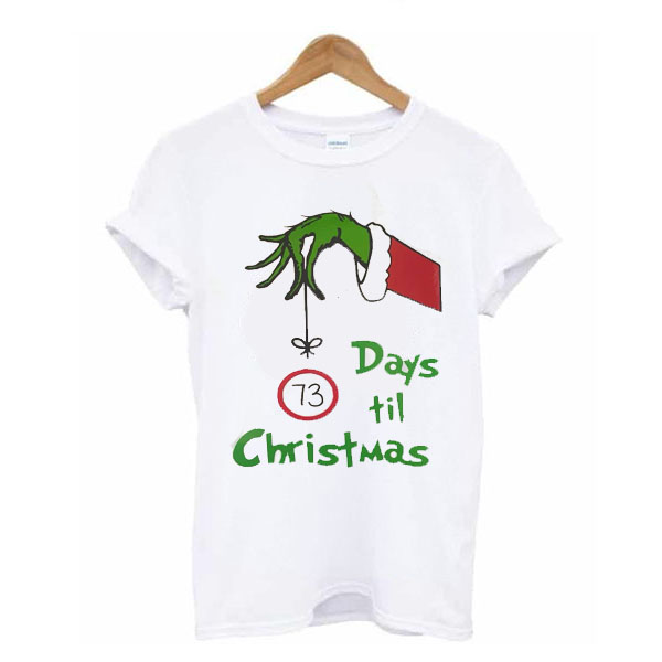 Grinch Hand Christmas Countdown t shirt