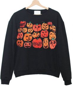 Halloween pumpkin black orange sweatshirt