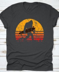 Longboard Bigfoot For Skateboard Sasquatch Fans t shirt