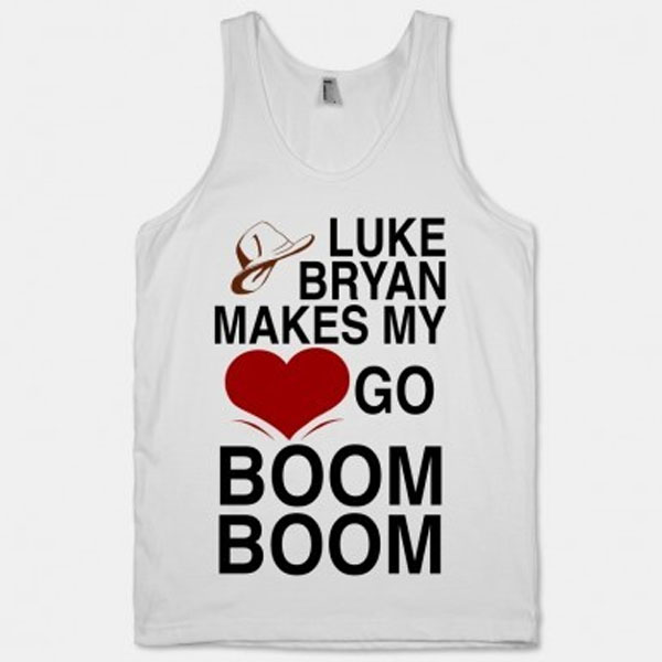 Luke Bryan Makes My Heart Go Boom Boom tank top