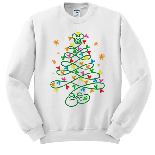 Mickey Mouse Disney Christmas tree sweatshirt