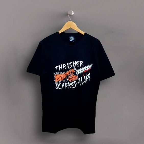 Thrasher Scarred 4 Life Skateboarding t shirt