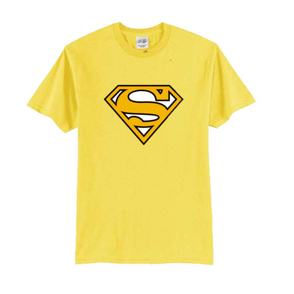 Yellow Superman Logo t shirt