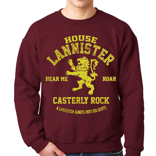 game of thrones lannister sweatshirt