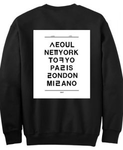 hangul cities sweatshirt back