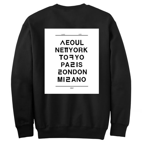 hangul cities sweatshirt back