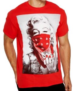 marilyn monroe red bandana t shirt