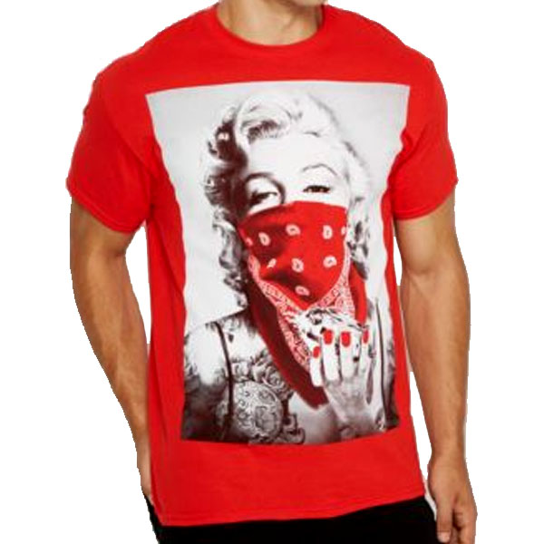 marilyn monroe red bandana t shirt