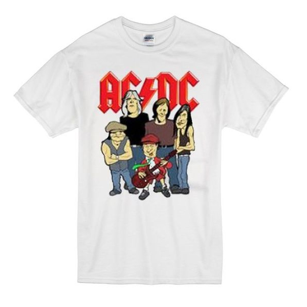 AC DC Rock Cartoon t shirt