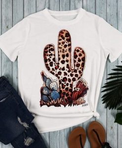 Leopard Cactus t shirt