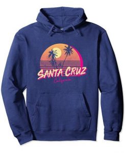 Retro Santa Beach Sunset hoodie