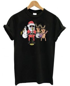 Rock N Roll Christmas Band Funny Christmas Music t shirt