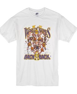 Vintage LA Lakers Caricature Los Angeles 1987-88 NBA Basketball t shirt