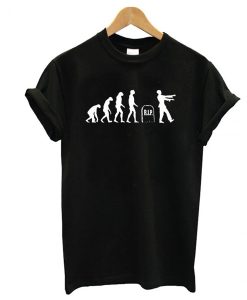 Zombie Evolution Monkey Death Reborn Undead Brain Eaters t shirt