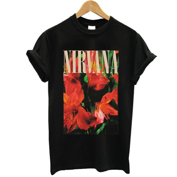 Nirvana Flowers t shirt