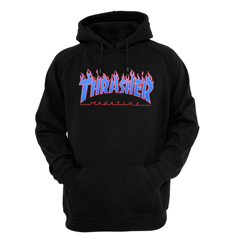 Thrasher Purple Blue Flame hoodie