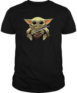 Baby Yoda Hug Flute t shirt