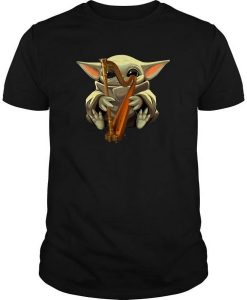 Baby Yoda Hug Harp t shirt