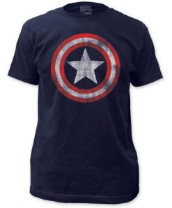 Captain America Distressed Shield t shirt