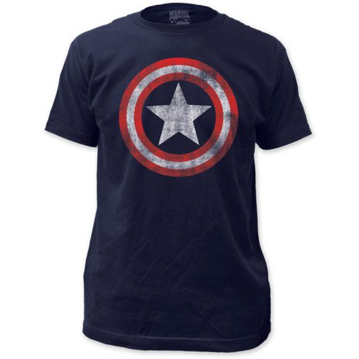 Captain America Distressed Shield t shirt