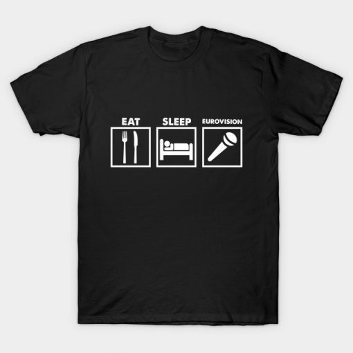 Eat Sleep Eurovision t shirt