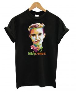 Geometric Celebrity Miley Cyrus t shirt